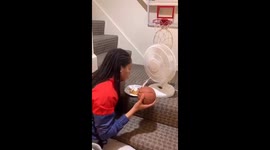 Oscillating fan is feeding me rice