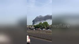 Smoke from a warehouse fire in Tottenham spreads across north London