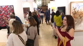London Art Biennale opened at Chelsea Old Town Hall with a charity event in aid of Age UK Kensington and Chelsea
