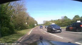 UK learner driver takes a wrong turn into oncoming traffic