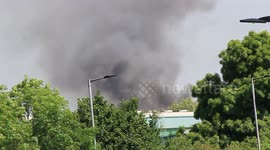 Smoke billows from warehouse fire in Tottenham