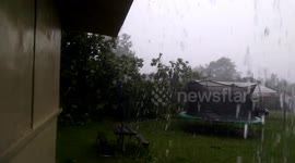 Arkansas mother captures the terrifying moment tornado rips apart her neighbourhood