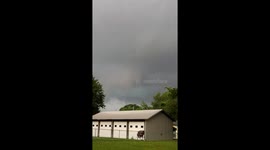 Tornado forming just before it hit