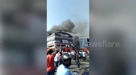 At least five killed as fire breaks out in commercial building in western India; over 40 stranded inside