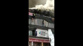 Distressing moment Indian students jump from third floor to escape deadly fire