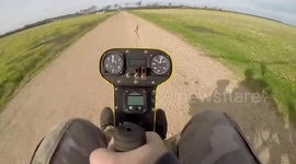 Gyroplane engine failure and emergency landing