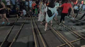 Enjoy Traditional Vietnamese Bamboo Dance in the walking street of Ha Noi