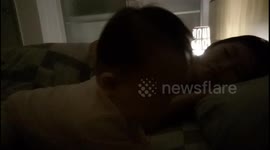 Baby in night terrors or bad dreams