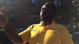 NYPD removes raccoon from Washington Community Center, 3rd Ave/98th street