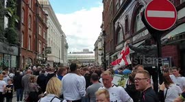 Derby Fans chanting in London