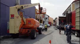 Filming classic movie at street of Penang Malaysia
