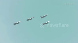US Navy salutes fallen soldiers with aerial display on Memorial Day