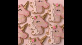 Beautiful floral unicorn cookie decorating