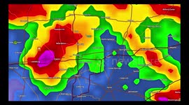 Massive tornado hits near Dayton Ohio as seen on severe weather doppler radar tonight