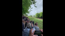 The moment our friend Florence Early won the annual cheese rolling for the FORTH time #cheeseroll #cheeserolling https://t.co/zBzXWntAXG