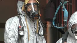 Toxic chemical spill seriously injures a truck driver in New York, USA