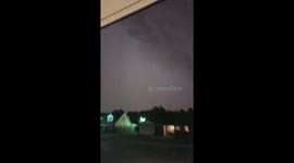 Tornado filmed from my porch, Saturday May 25, Around 10:45pm.  Del city, Oklahoma, looking North .