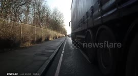 HGV drifts into cycle lane