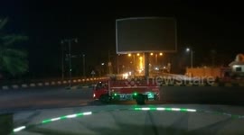 Night Street Record Of cars Passing