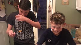 kids do the cinnamon challenge and 1 is sick