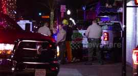 U-Haul Pickup Truck Pursuit Termination Suspect Crashes Into Building, Two Suspects Injured