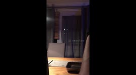 woman gets a sticky face