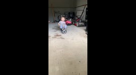 Kid falls off hover board
