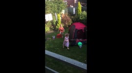 Children play in Garden Hessle UK