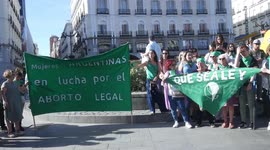 Argentinian feminists protest for legal, safe and free abortion.