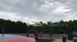 Air ambulance lands after boy falls off rollercoaster at theme park in North Yorkshire