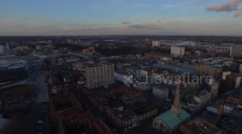 Drone camera captures cinematic views of Southampton