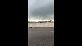 Tornado in distance in Canton, Texas.