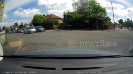 Driving on path while on the phone and queue jumping.