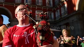activities during the celebrations of the champions league in Madrid, Spain