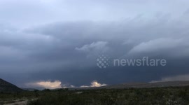 Severe storms churns above Texas countryside