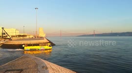 Hippo Car Crossing The River