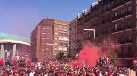 Liverpool FC fans get crazy in Madrid before final match