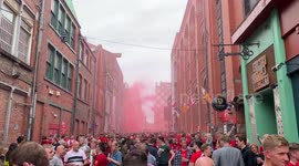 Liverpool Champions League Final. Video from Concert Square, Liverpool