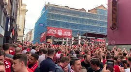 Liverpool Champions League Final. Video from Concert Square, Liverpool