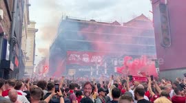Liverpool Champions League Final. Video from Concert Square, Liverpool