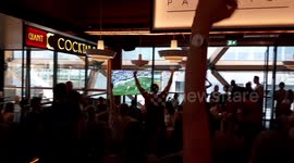 Fans react to Mo Salah's first-minute penalty at London pub