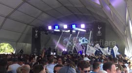 Tottenham fan zone in Plaza Colon