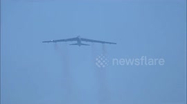 INCREDIBLE United States Air Force B-52H Stratofortress Bomber Short Landing at RAF Fairford