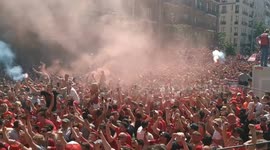 Madrid covered in a sea of red as Liverpool fans take over