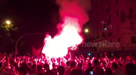 Liverpool FC fans celebrate in Madrid after wins the Champions League