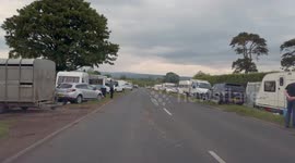 Gypsies and travellers set up camp ahead of Appleby Horse Fair