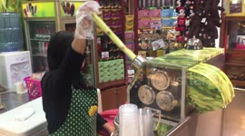 Making Sugarcane Juice