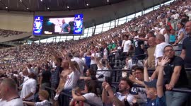 Tottenham fans gather in and around White Hart Lane before the Champions League final screening