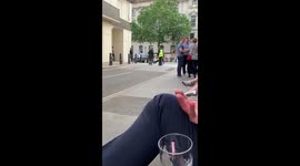 Homeless Man Attacked By Security Guard By UK Parliament