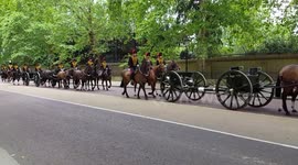 Gun salutes in London to mark arrival of President Trump and First Lady